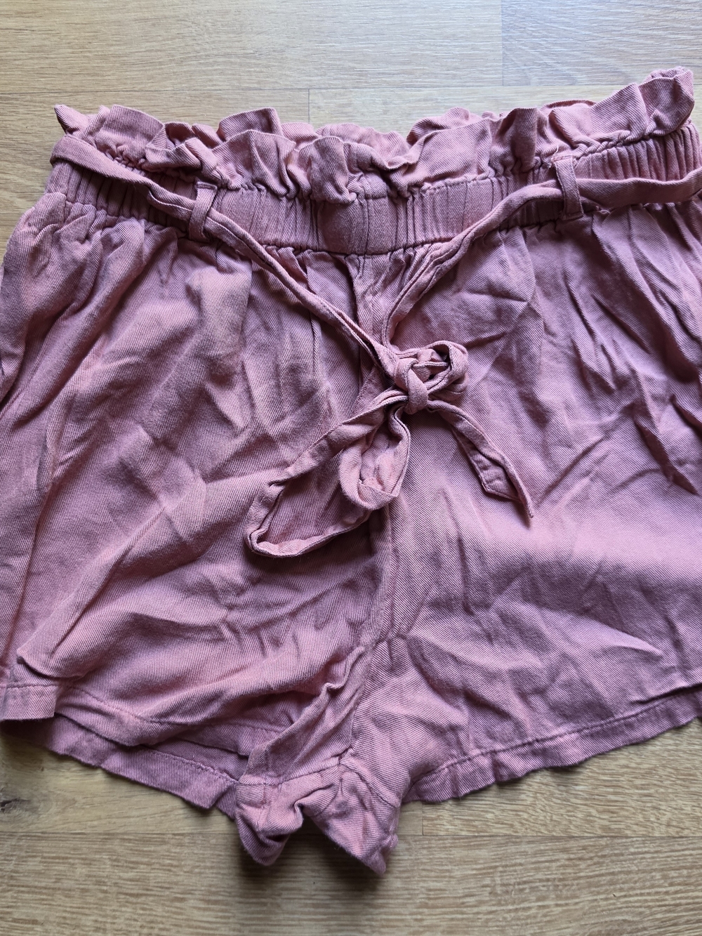 Hollister Rose Pink High-Waist Tie-Front Shorts